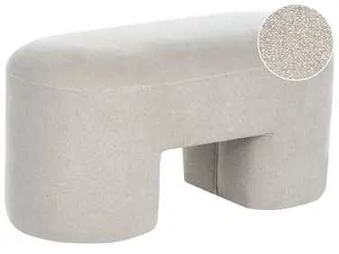 Upholstered Bench DECORAH Boucle Light Beige - Home Accessories