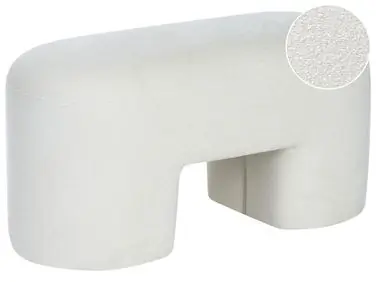 Upholstered Bench DECORAH Boucle White - Home Accessories