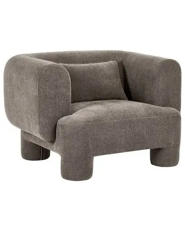 Armchair HOGBO Fabric Brown - Living Room