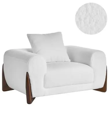 Armchair VINLIDEN Boucle White - Living Room