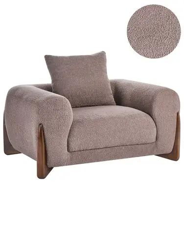 Armchair VINLIDEN Boucle Brown - Living Room