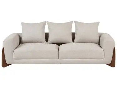Sofa 3 Seater VINLIDEN Taupe - Living Room