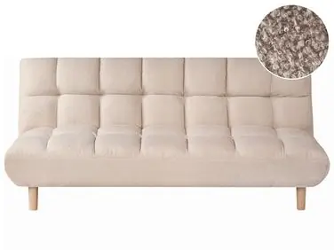 Sofa Bed 2 Seater RISOR Boucle Beige - Living Room