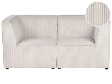 Sofá modular 2 plazas LEMVIG Beige Pana - Sala de estar