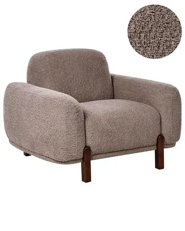 Armchair ODNES Boucle Taupe - Living Room