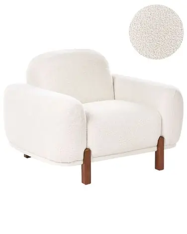 Armchair ODNES Boucle White - Living Room