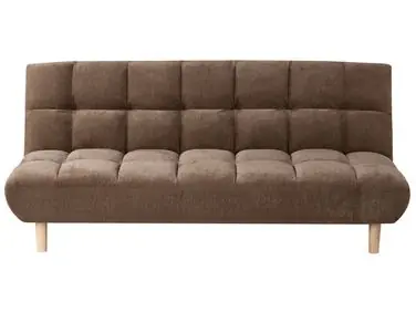 Sofa Bed 2 Seater RISOR Fabric Brown - Living Room