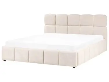 Ottoman Bed NOYON Fabric Light Beige 180 x 200 cm (EU Super King) - Bedroom