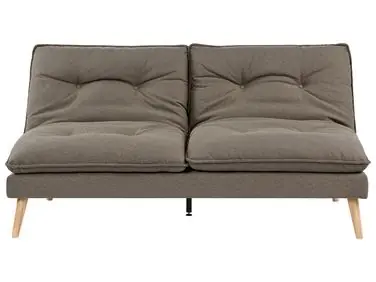 Sofa Bed 3 Seater YILA Fabric Brown - Living Room