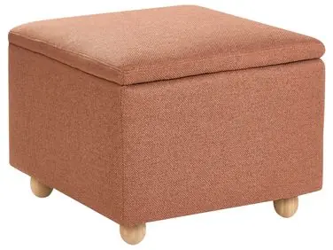 Storage Pouffe FERNDALE Fabric Golden Brown - Living Room