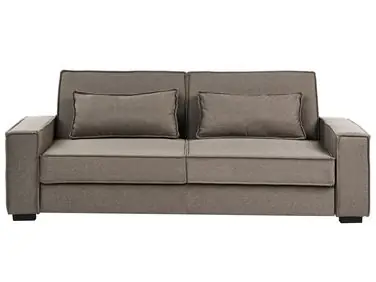 Sofa Bed 3 Seater AROLE Fabric Brown - Living Room