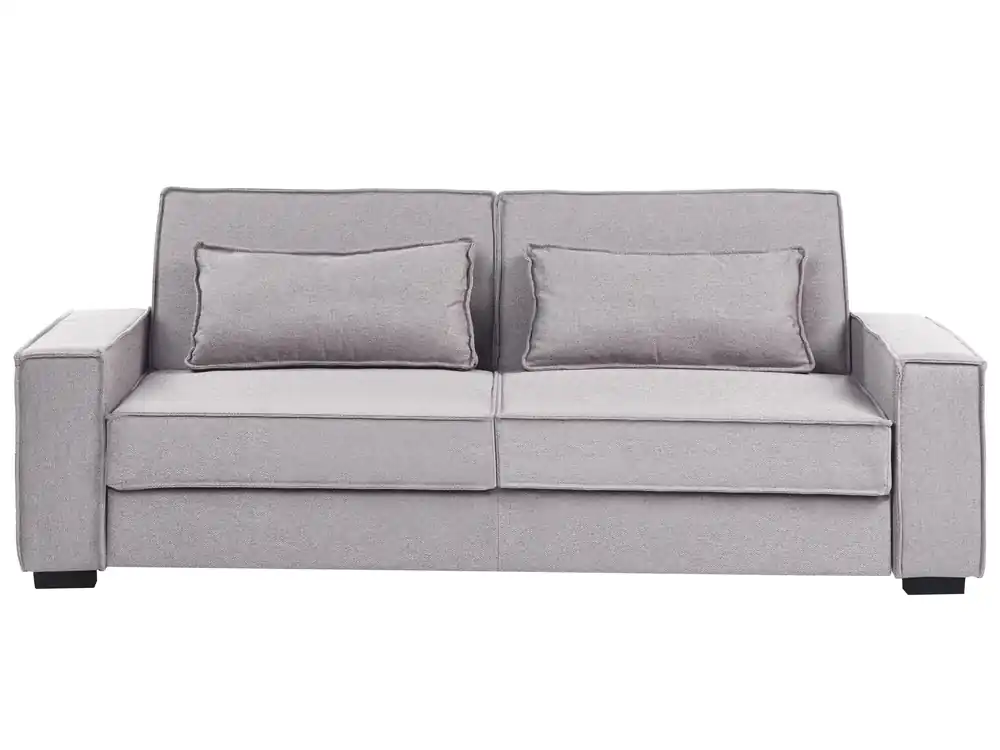 Sofa Bed 3 Seater AROLE Fabric Grey - Living Room