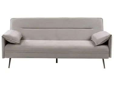 Sofa Bed 3 Seater VAYLA Fabric Grey - Living Room
