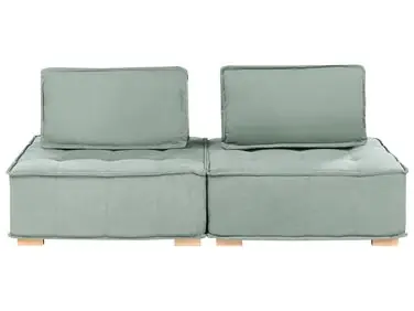 Sofá modular 2 plazas TIBRO Verde claro Tela - Sala de estar
