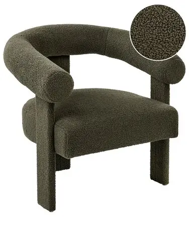 Armchair ILBRO Boucle Dark Green - Living Room