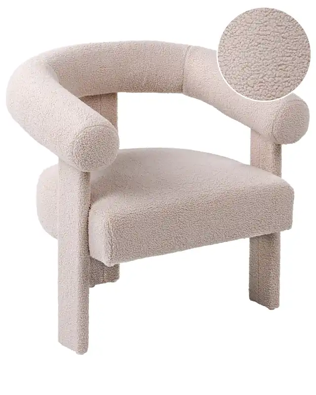 Armchair ILBRO Boucle Light Beige - Living Room