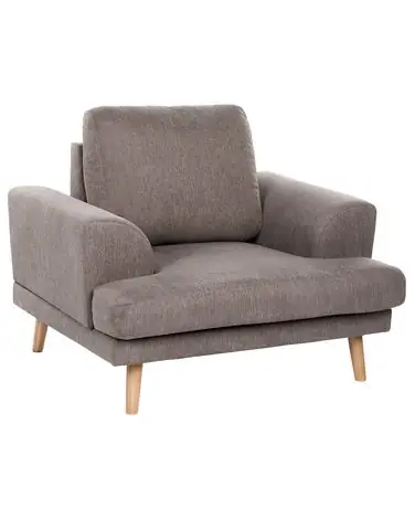 Armchair KILDAL Fabric Brown - Living Room