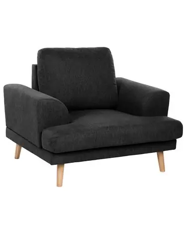 Armchair KILDAL Fabric Black - Living Room