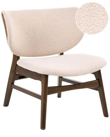 Sillón DAY Bouclé Marrón/Beige claro - Dormitorio