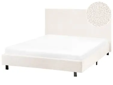 Bed Boucle ALBI 120 x 200 cm (EU Small Double) Off-White