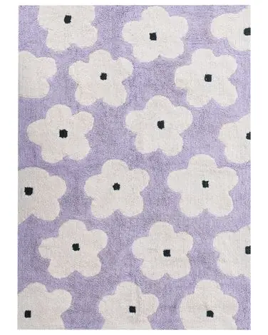 Alfombra infantil MOKHVA Violeta claro 140 x 200 cm Algodón - Accesorios decorativos