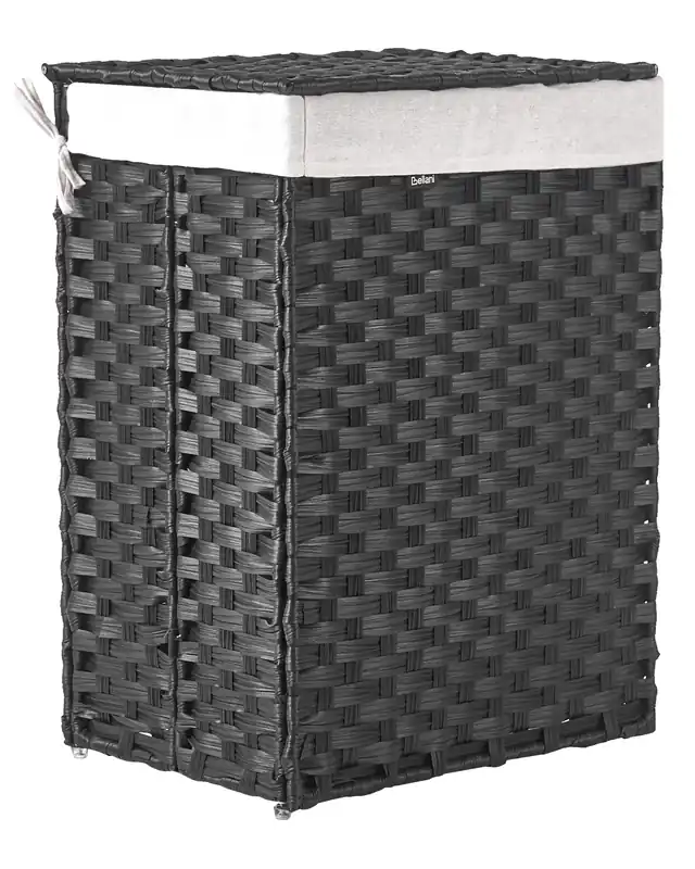 Laundry Basket with Lid MUCUBAJI Fabric Black 83 L - Bathroom