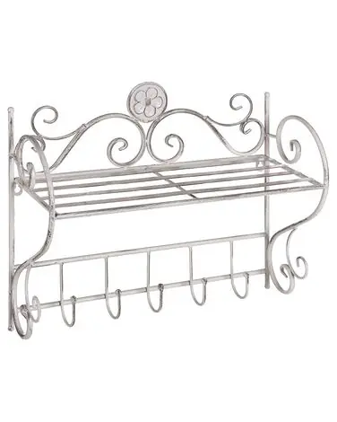 Wall Shelf OSORNO Metal White - Bathroom