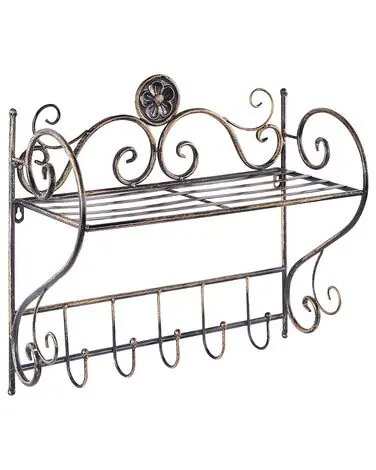 Estantería de pared OSORNO Metal Negro - Baño