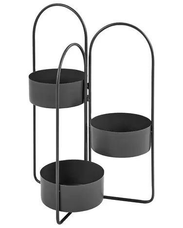 Soporte para macetas COLUTENA Metal 56 cm Negro - Accesorios decorativos