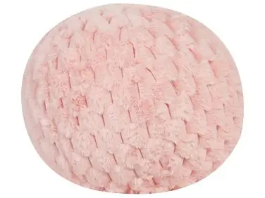 Throw Cushion ROSEA Faux Fur 30 x 30 cm Pink Solid - Home Accessories