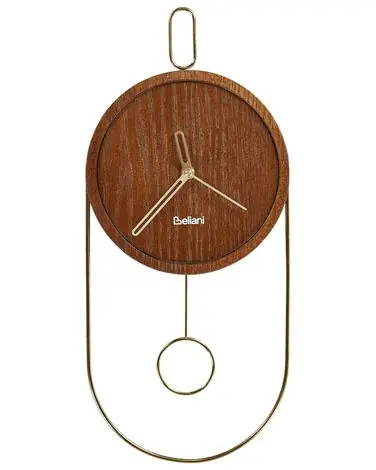 Wall Clock SIERRE 20 cm Dark Brown - Home Accessories