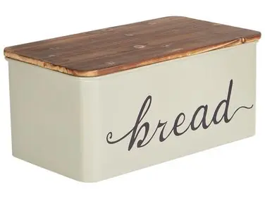 Bread Bin GOURMANDISE Metal Beige - Home Accessories
