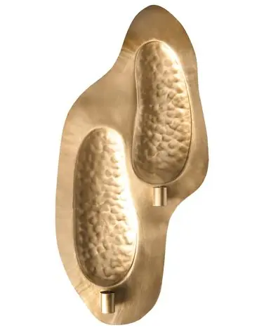 Wall Candle Holder PENICHE Metal 60 cm Gold - Home Accessories