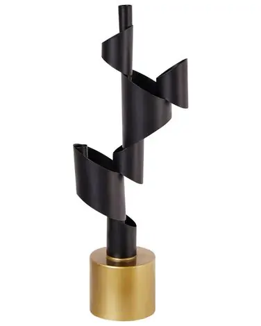 Candle Holder AMILLY Metal 51 cm Black - Home Accessories