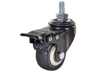 Set of 4 Casters for Corner Desk DESTINES Black - Home Office