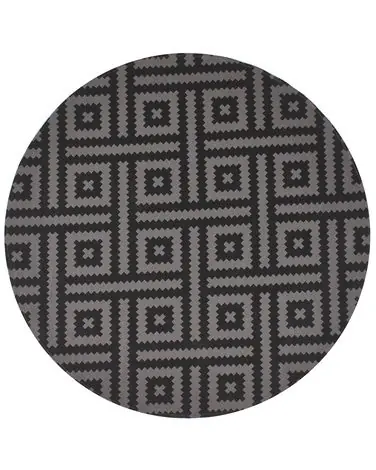 Alfombra de exterior AJMER Negro ø 160 cm - Accesorios decorativos