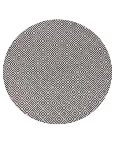 Alfombra de exterior THRISSUR Gris ø 120 cm - Accesorios decorativos
