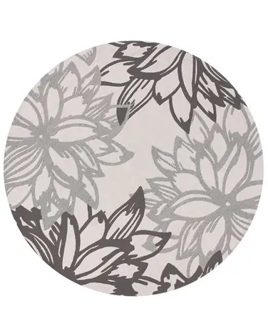 Alfombra de exterior SOLAPUR Gris ø 120 cm - Accesorios decorativos