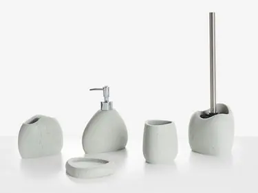 5-Piece Bathroom Accessories Set COATA Light Grey