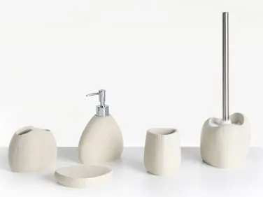 5-Piece Bathroom Accessories Set COATA Light Beige