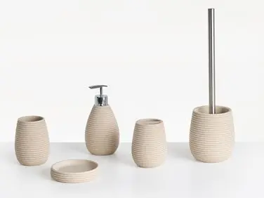 5-Piece Bathroom Accessories Set QUILA Light Beige