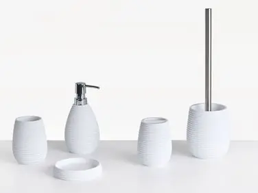 5-Piece Bathroom Accessories Set QUILA White