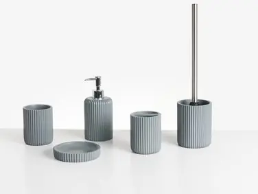 Conjunto de 5 accesorios de baño CAMANA Gris claro