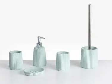 Conjunto de 5 accesorios de baño POZUZO Verde menta