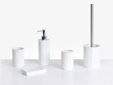 5-Piece Bathroom Accessories Set HUALLAGA White