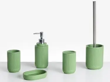 5-Piece Bathroom Accessories Set HUARMEY Green