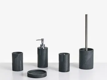 5-Piece Bathroom Accessories Set SEPAHUA Black