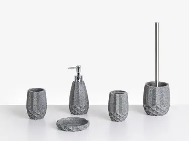 5-Piece Bathroom Accessories Set SAMIRIA Grey