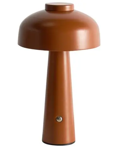 Wireless LED Table Lamp AGUSAN with Dimmer Metal Brown - Home Accessories