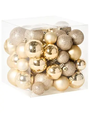 Set of 60 Baubles TYIN Gold - Christmas